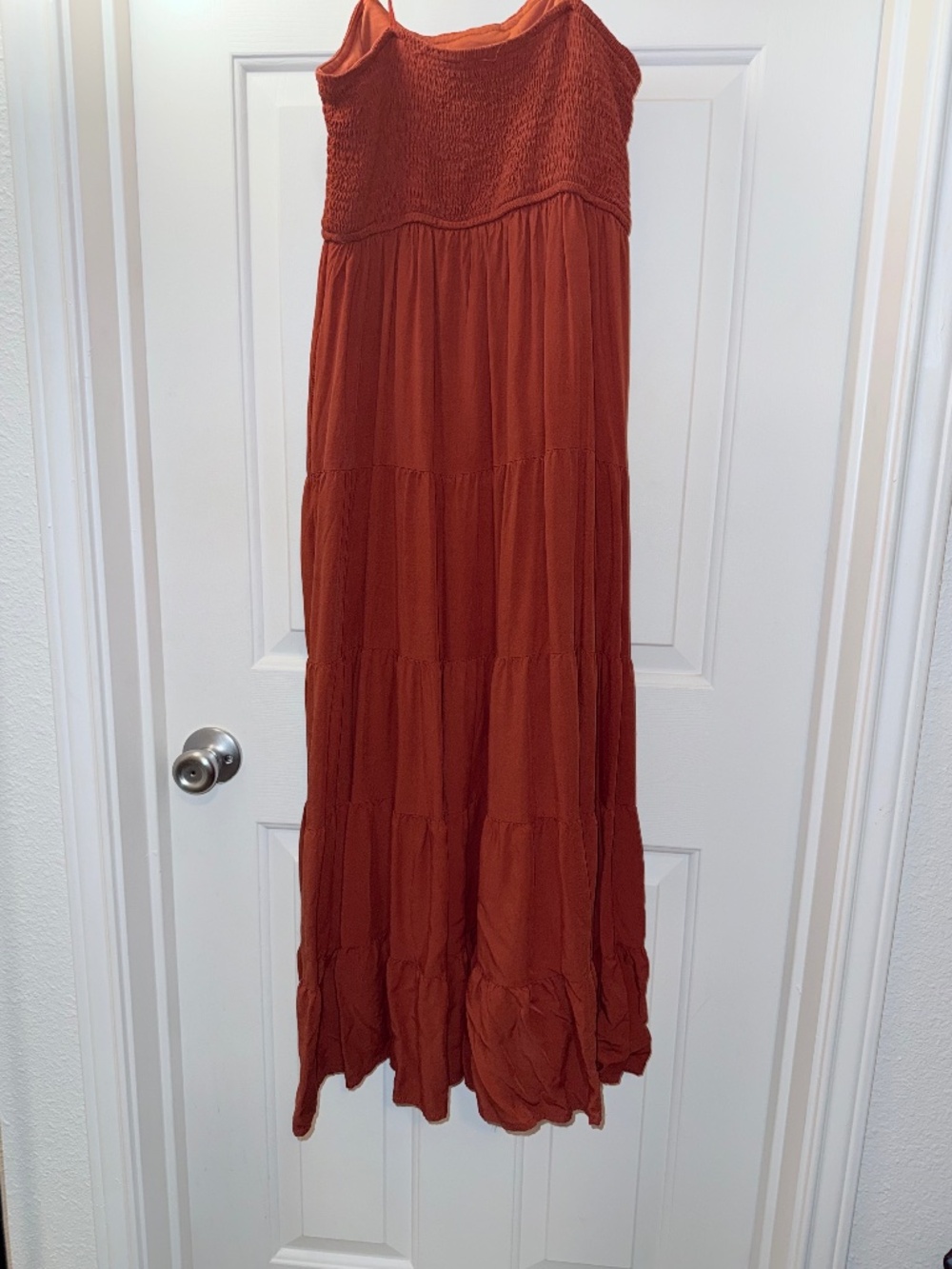Burnt orange sundress with pockets